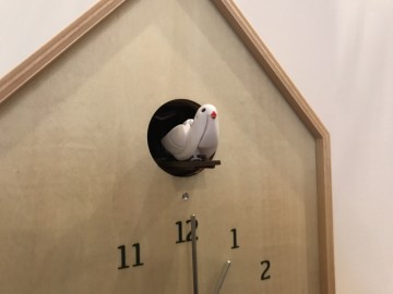 富山　雑貨　木製　木の時計　ハト時計