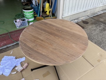 富山　家具　おしゃれ　テーブル　磨き直し