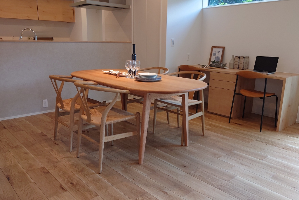 レンタル家具 おしゃれ 富山 無垢材 ミヤモト家具 完成見学会