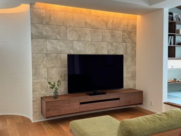 富山　家具　造作TVボード　おしゃれ